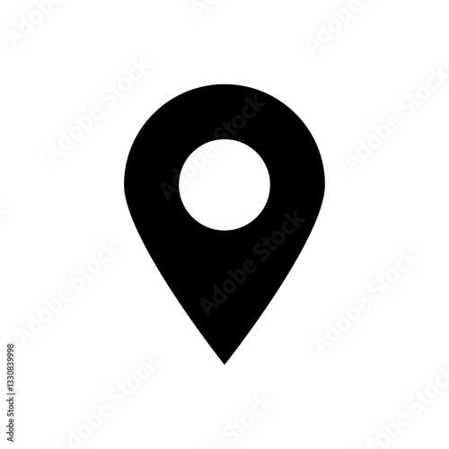 Map pointer icon. Pin icon. Location icon.