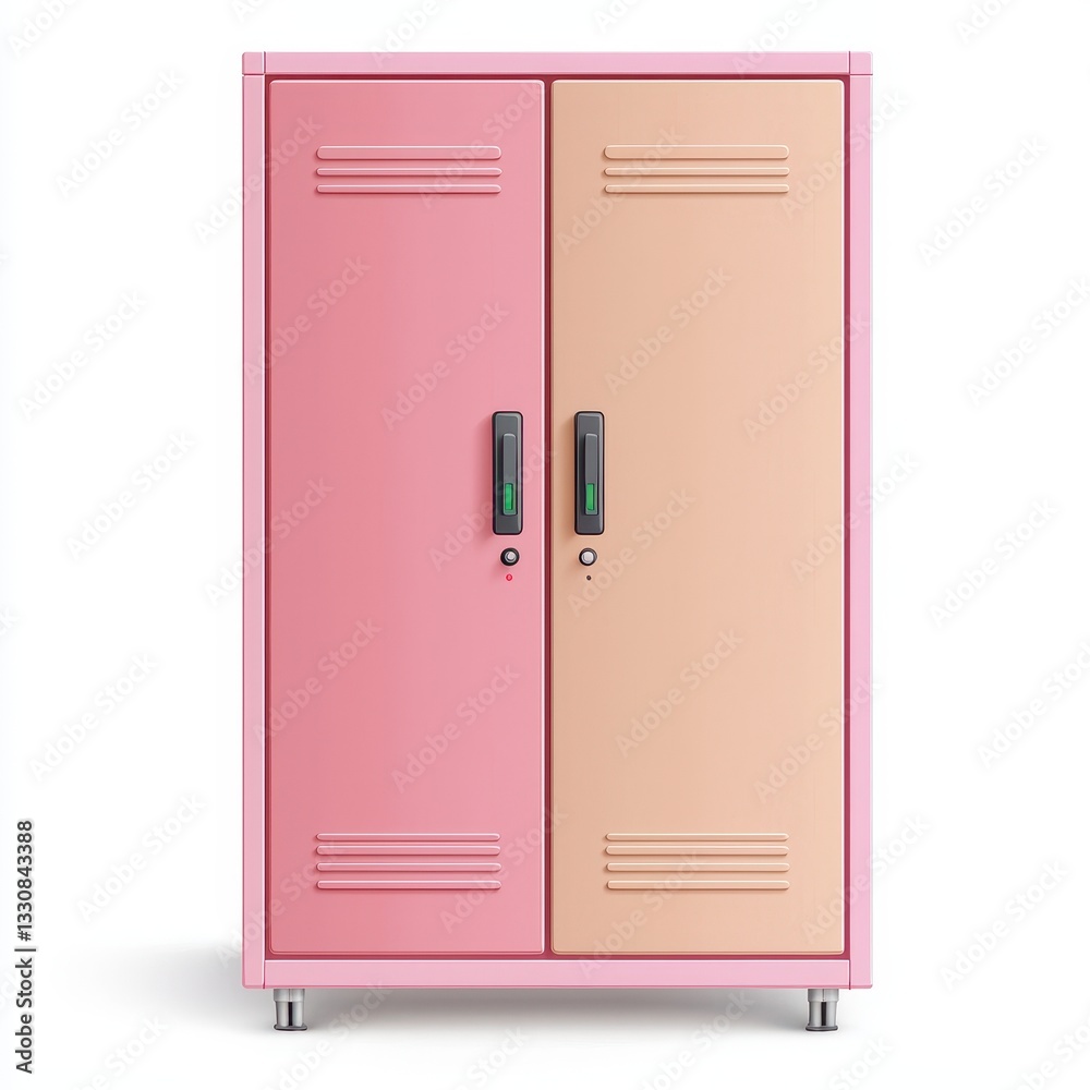 Stylish Modern Storage Cabinet in Pink and Beige Color Schemes Stylish Modern Storage Cabinet in Pink and Beige Color Schemes