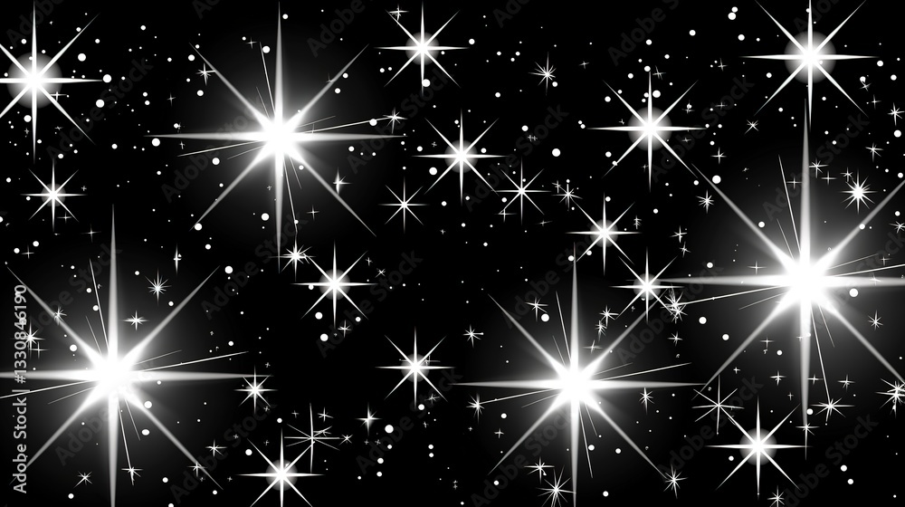 Fototapeta premium With_stars_black_galactic_background