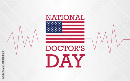 National doctors day stock image, National doctors day vector background, USA national doctors days