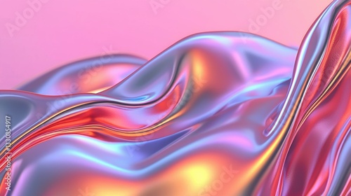 Wallpaper Mural Colorful Abstract Background with Smooth Waves and Iridescent Texture for Creative Projects Torontodigital.ca