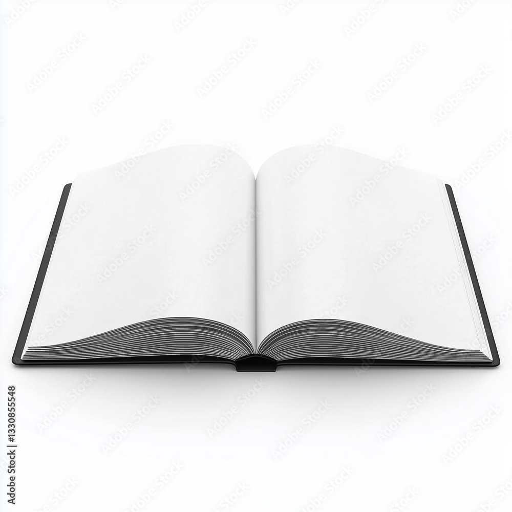 Open Notebook with Blank Pages Open Notebook with Blank Pages