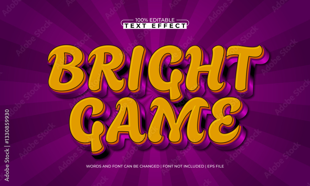 bright game editable text effect with a nice and kids text style bright game editable text effect with a nice and kids text style