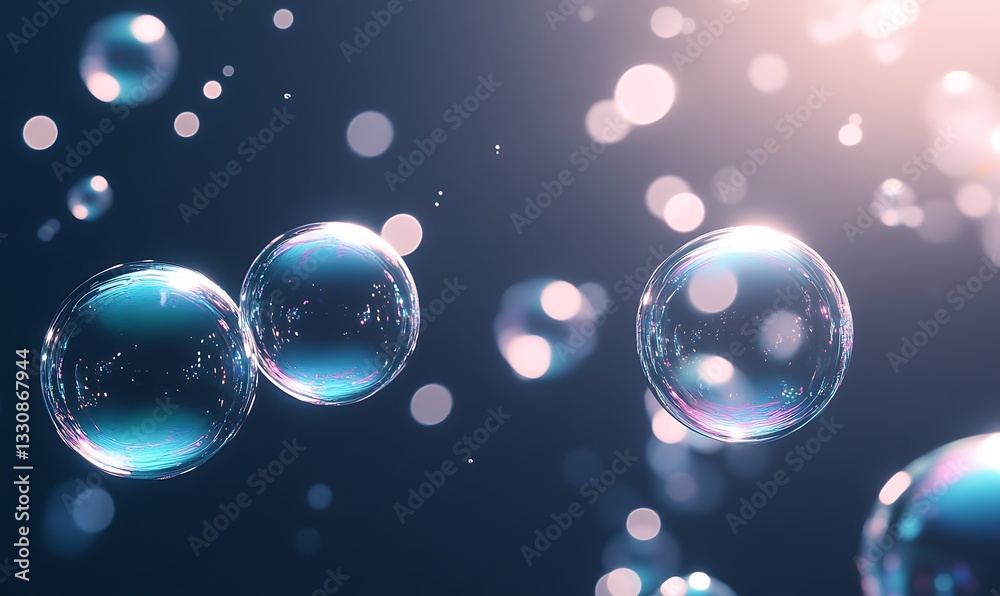 Close-up of shimmering bubbles with a soft, blurred background and gentle light reflections. Close-up of shimmering bubbles with a soft, blurred background and gentle light reflections.