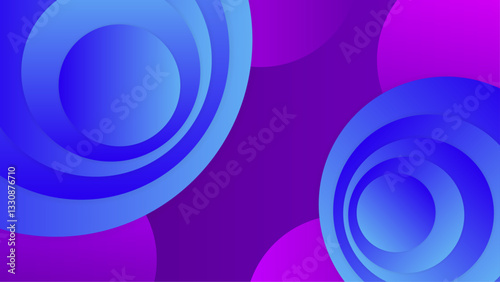 blue and purple gradient circular shapes abstract geometric background vector illustration, great for business project, presentation background, and wallpaper