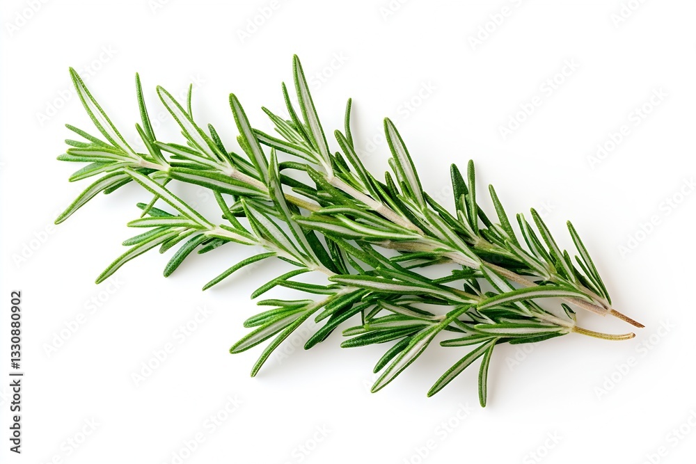 Fresh green rosemary sprig featuring vibrant leaves perfect for culinary use and decoration : Generative AI Fresh green rosemary sprig featuring vibrant leaves perfect for culinary use and decoration : Generative AI