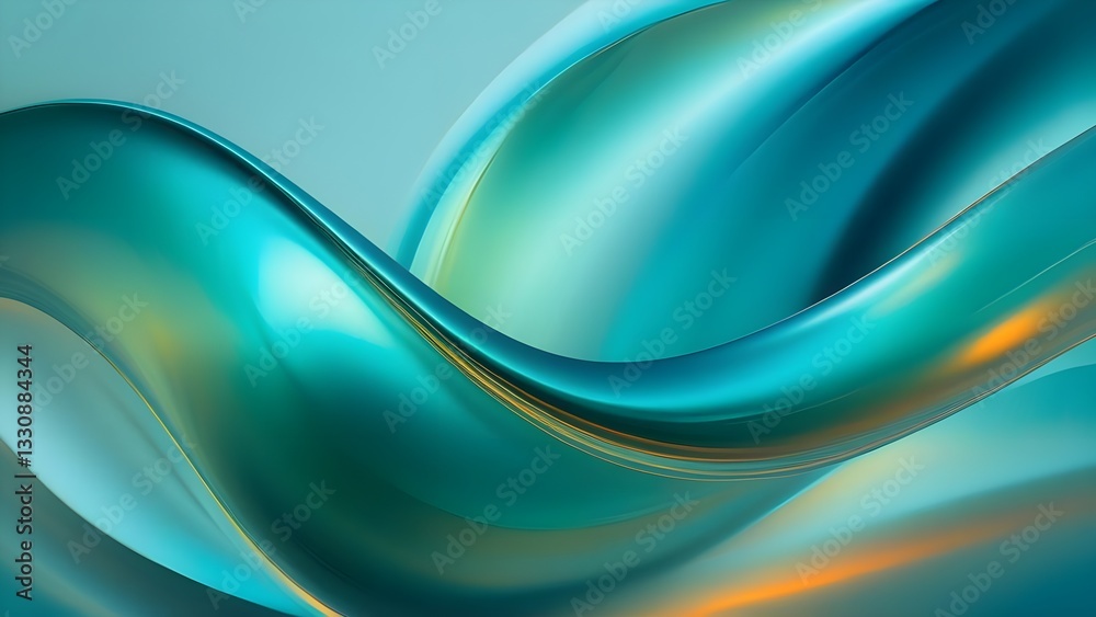 Fototapeta premium abstract blue wave background flowing background colour waves