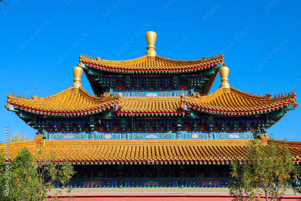Obraz premium Chaoyin Temple, Binhai New Area, Tianjin, China
