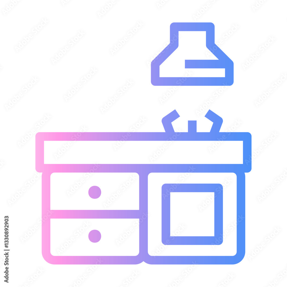 kitchen room Line Gradient Icon kitchen room Line Gradient Icon