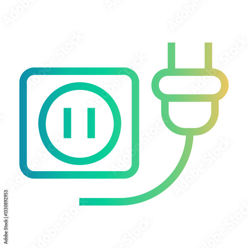 plug in Line Gradient Icon