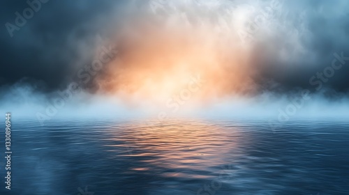 36. A mysterious underwater fog background with an enigmatic glow