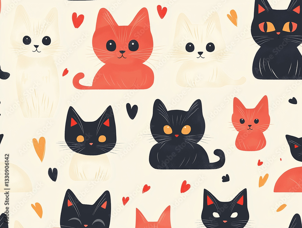 cat seamless pattern cat seamless pattern