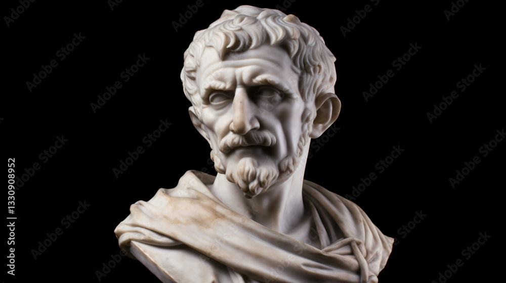 Marble Bust of a Bearded Roman Man - Classical Sculpture Art Marble Bust of a Bearded Roman Man - Classical Sculpture Art
