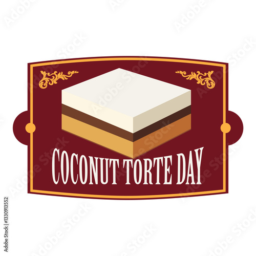 Label Coconut Torte Day