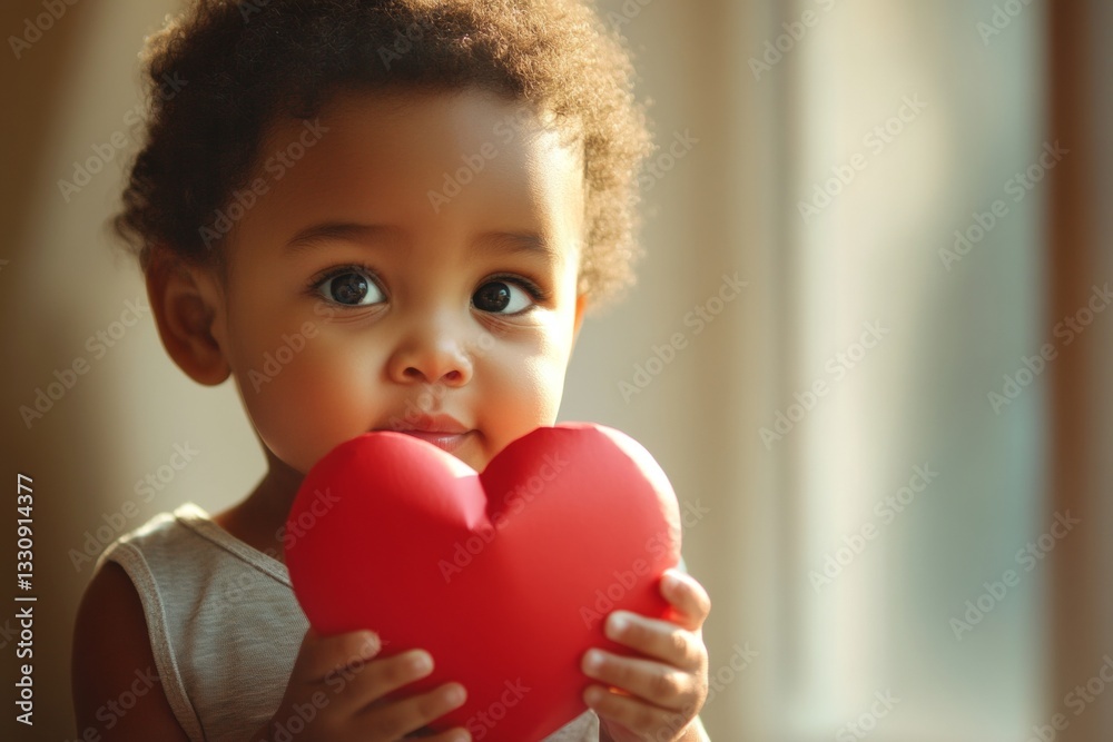 Innocent face cute mixed-race toddler boy with big paper heart in hands. Valentine's day greeting and funny gift. Playful child with heart. Love and joy for kids. Love and happiness. Innocent face cute mixed-race toddler boy with big paper heart in hands. Valentine's day greeting and funny gift. Playful child with heart. Love and joy for kids. Love and happiness.