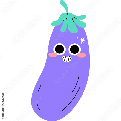 eggplant cartoon illustration