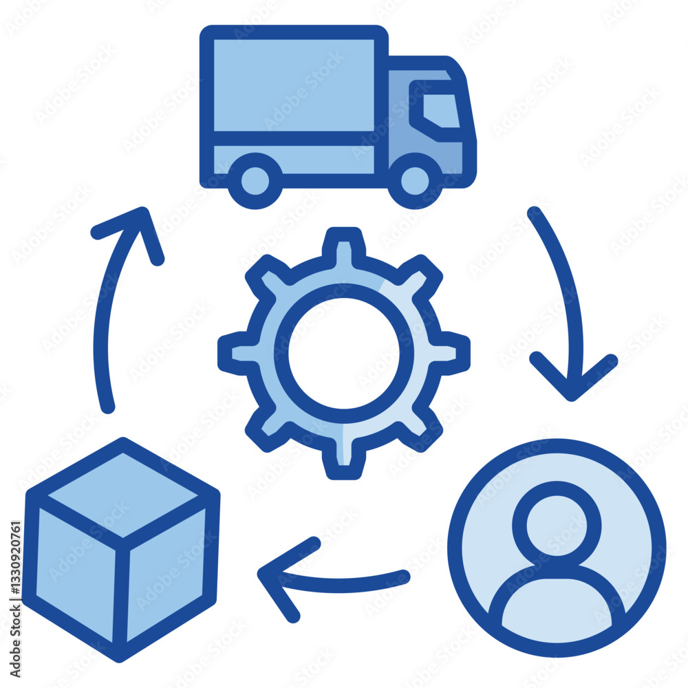 Supply Chain Management Icon Element For Design Supply Chain Management Icon Element For Design