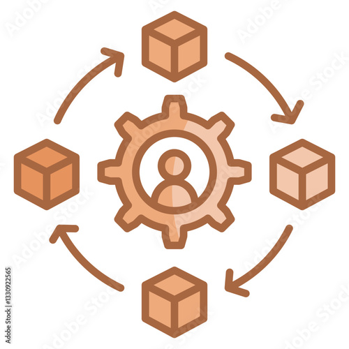 Supply Chain  Icon Element For Design