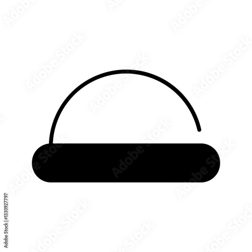 diaphragm glyph icon