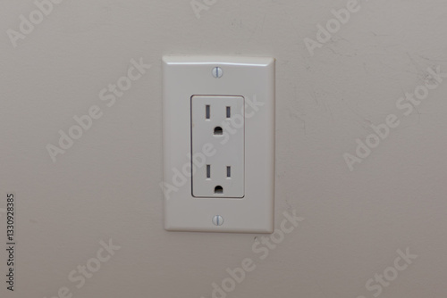 Wallpaper Mural White Electrical Outlet and Wall Plate at the white wall Torontodigital.ca