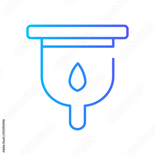 menstrual cup gradient icon