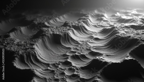 Fototapeta Naklejka Na Ścianę i Meble -  The texture of black and white sand dunes