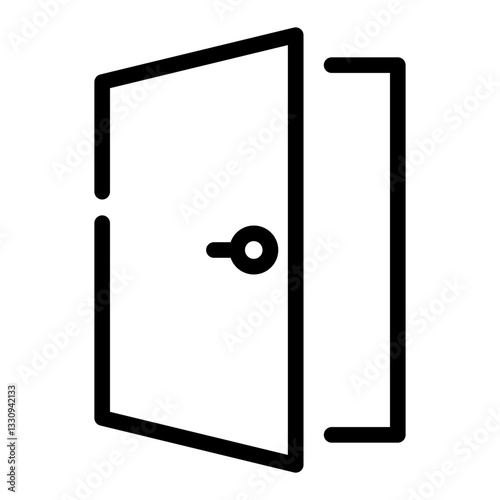 exit Line Icon