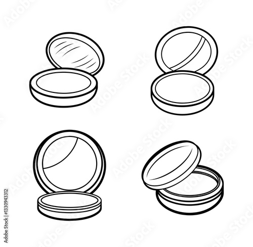 Face powder  vector illustration