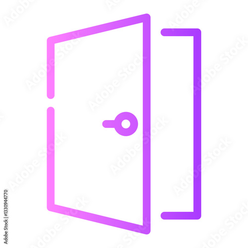 exit Line Gradient Icon