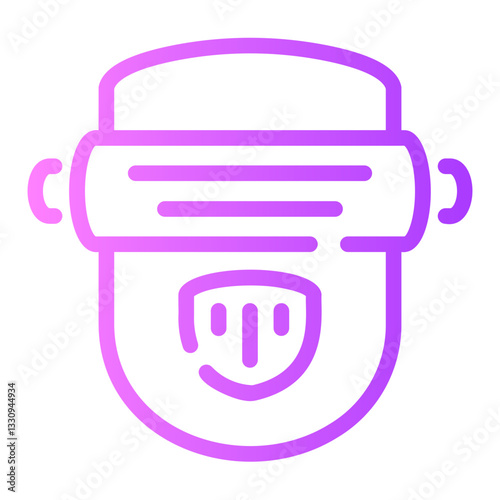 welding mask Line Gradient Icon