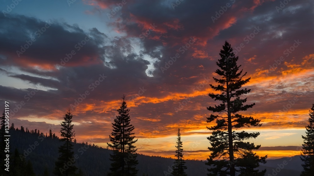 Majestic Dusk: A Tapestry of Cliffs and Pines at Twilight Majestic Dusk: A Tapestry of Cliffs and Pines at Twilight