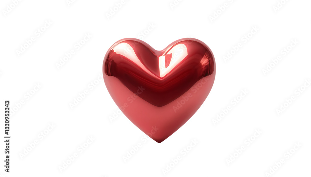Red 3d rendering of a metallic shiny heart PNG Image Red 3d rendering of a metallic shiny heart PNG Image