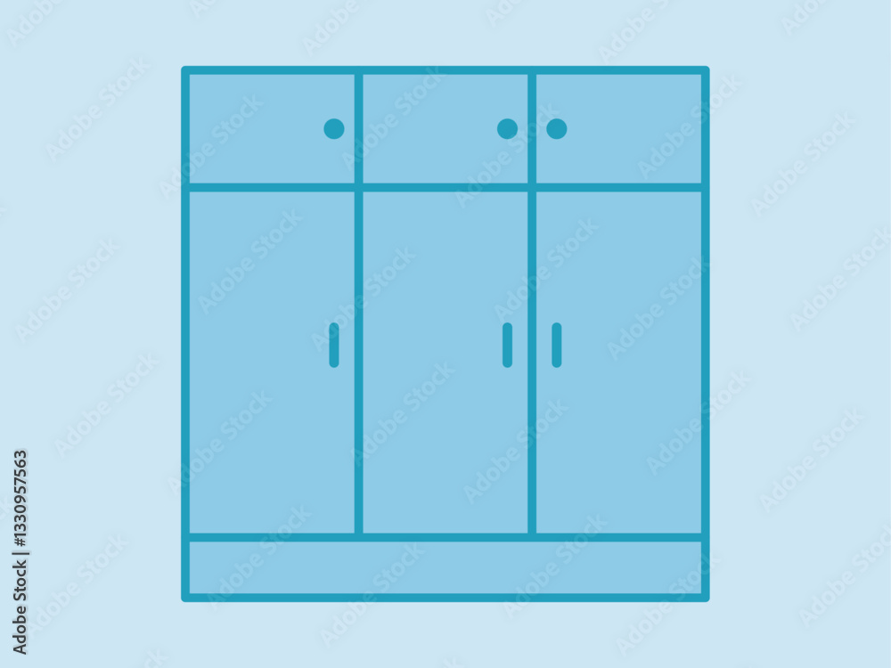 Wardrobe icon. Furniture and Interior vector icon concept. Simple vector line icon. Wardrobe icon. Furniture and Interior vector icon concept. Simple vector line icon.