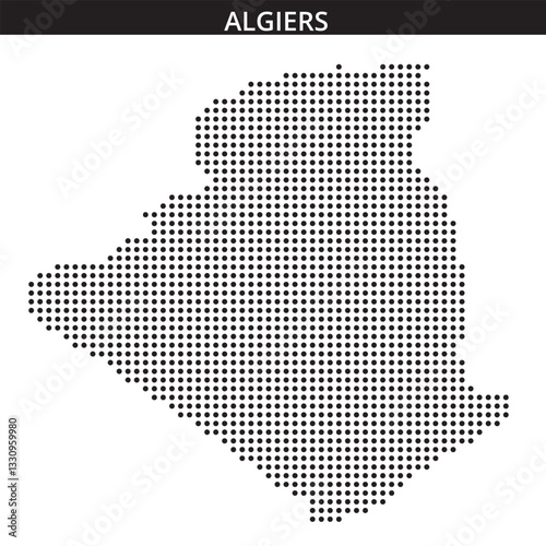 Algiers map in dots