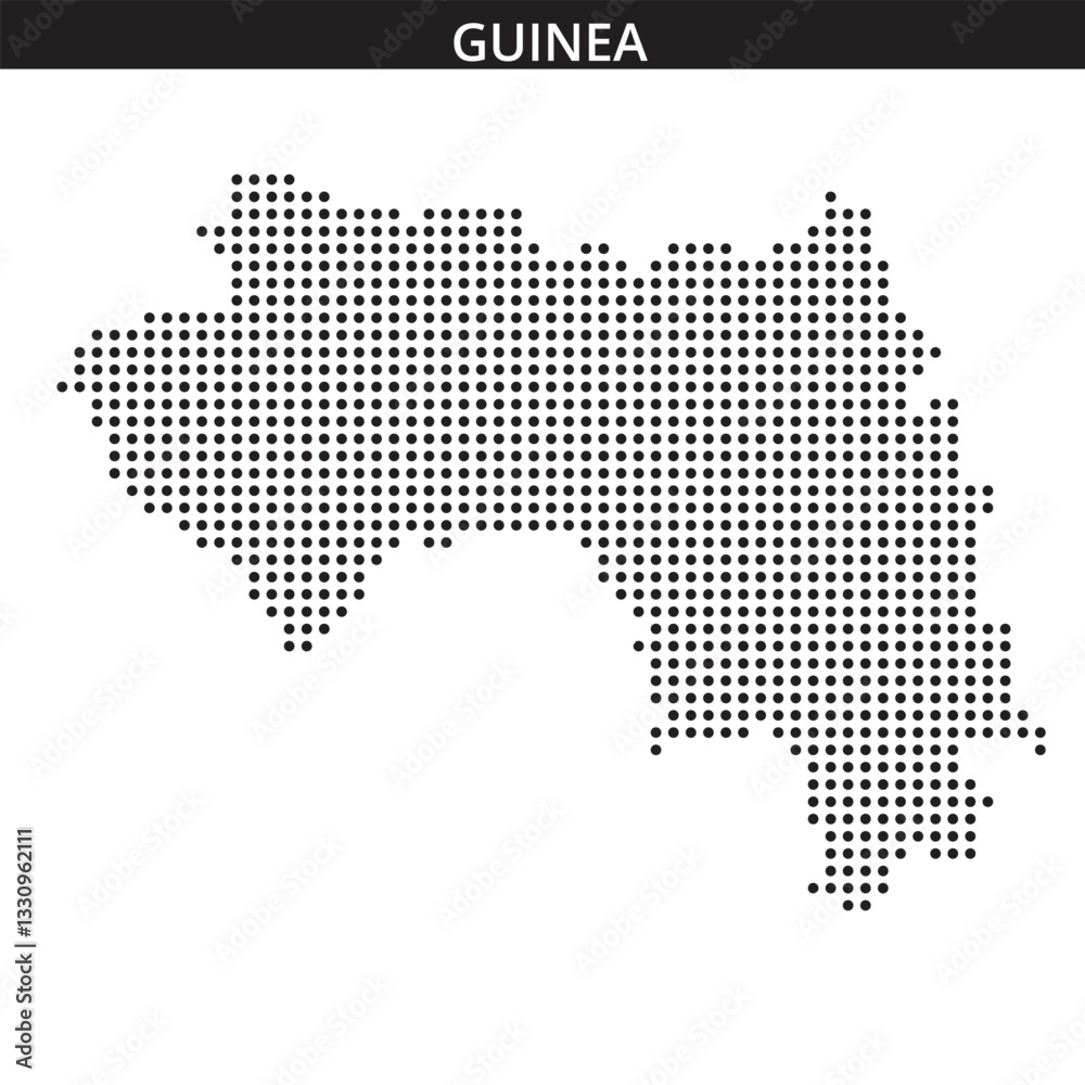 Fototapeta premium Guinea map in dots