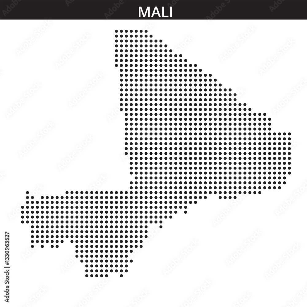Obraz premium Mali map in dots