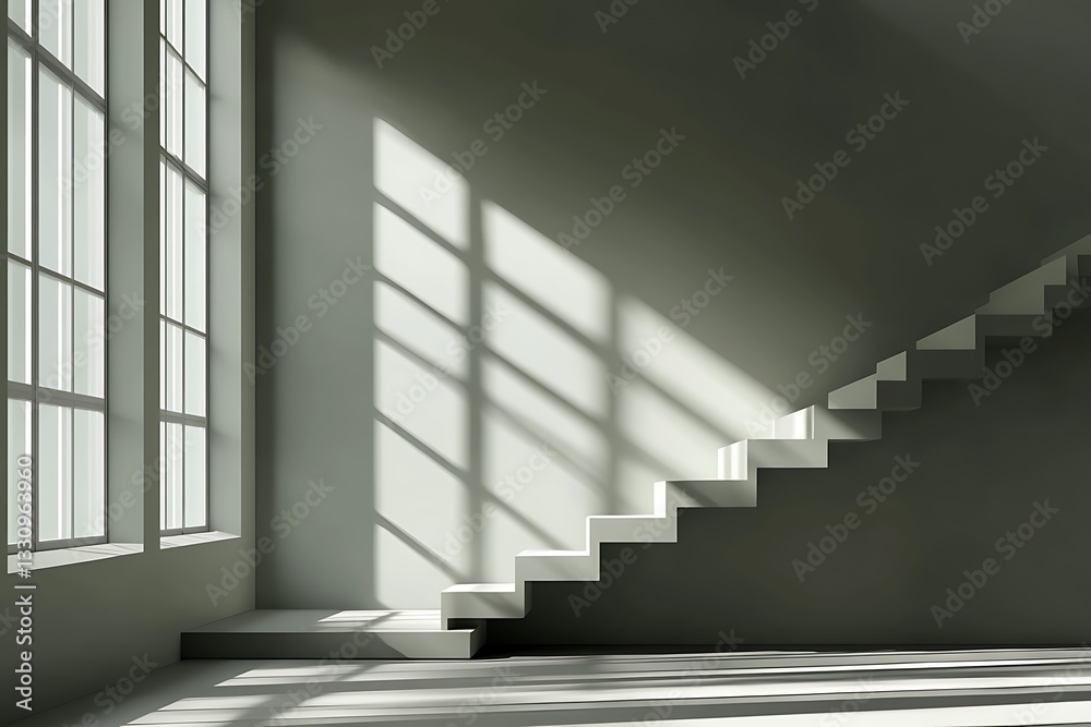 Fototapeta premium Modern Staircase Design with Natural Light