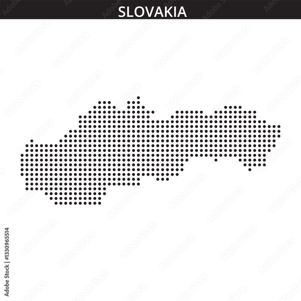 Fototapeta premium Slovakia map in dots