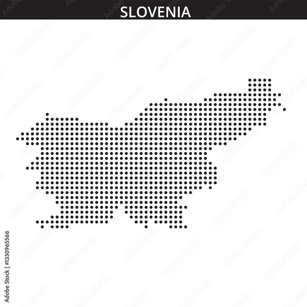 Obraz premium Slovenia map in dots
