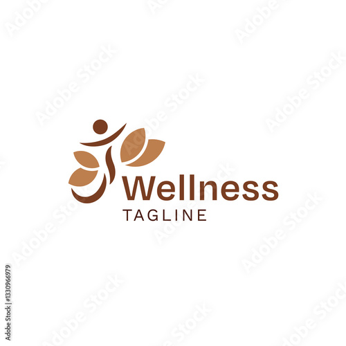 Physio Wellness Logo with Letter J, Human & Leaf for Holistic Health