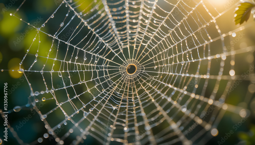 Fototapeta premium spider web in the morning