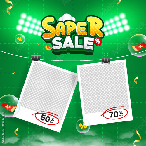 Sale offer banner design template