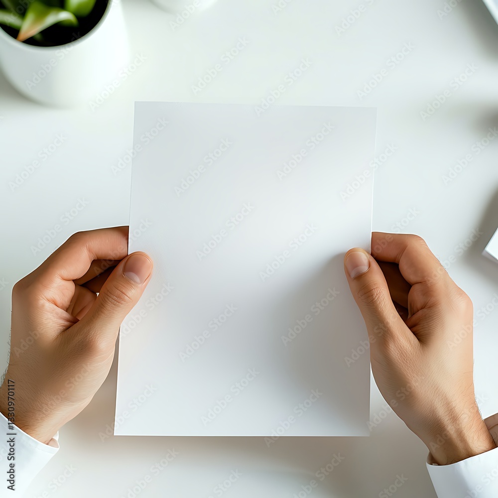 Hands holding approved certification document office registration form content professional environment close-up view Hands holding approved certification document office registration form content professional environment close-up view