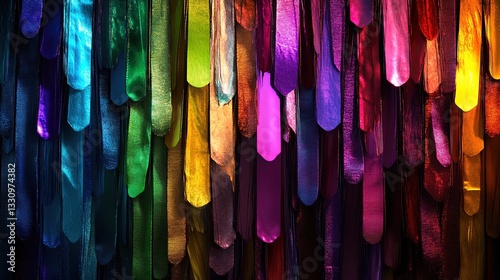 Vibrant Colorful Strips in Shades of Rainbow for Artistic Background