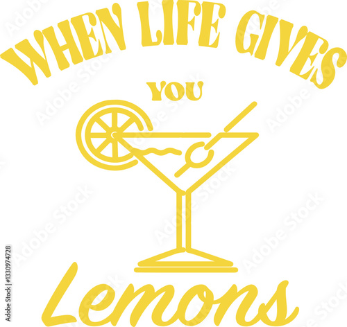 Lemon's cocktail slogan trending Script Slogan Graphic Positano Amalfi Sorrento Tee t-shirt logo artwork typography tote badge emblem crest Fashion