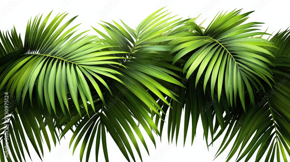 Obraz premium Palm tree leaves with spikes