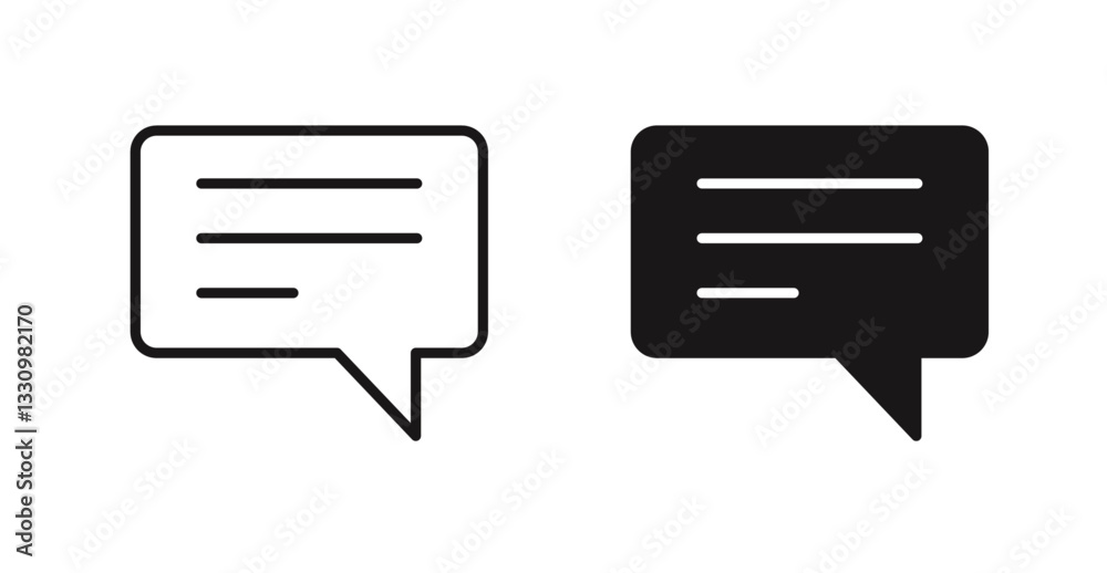 Comment icon outlined icon vector collection. Comment icon outlined icon vector collection.