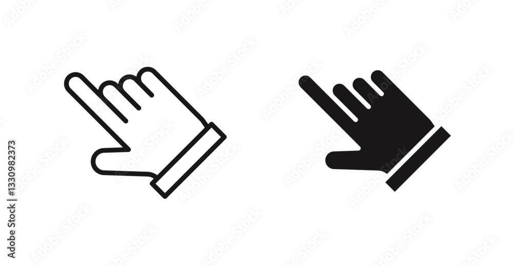 Cursor icon outlined icon vector collection. Cursor icon outlined icon vector collection.
