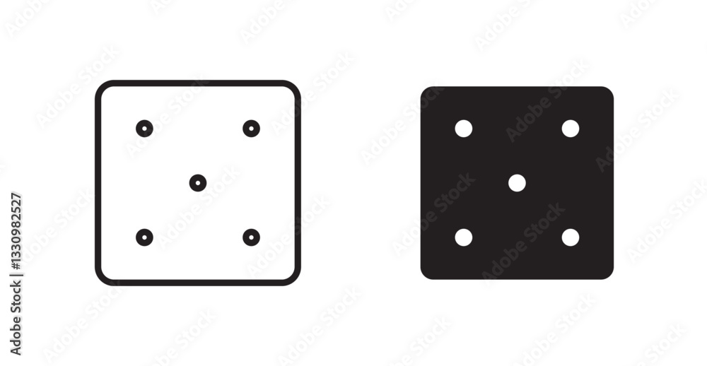 Dice icon outlined icon vector collection. Dice icon outlined icon vector collection.