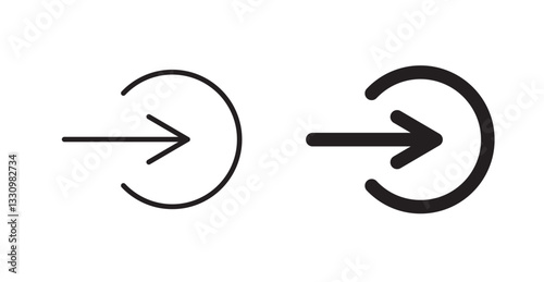 Enter icon outlined icon vector collection.